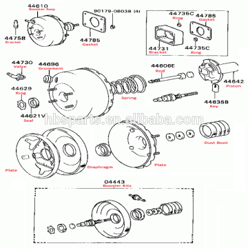 6" вакуумный усилитель тормозов ОЕМ 5130060C10 для Suzuki нести 1985-1999